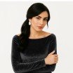 Tissu Velours Élastique Noir - (Tissus De Mode)
