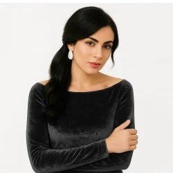 Tessuto Velluto Stretch Nero Tessuto Velluto Stretch Nero