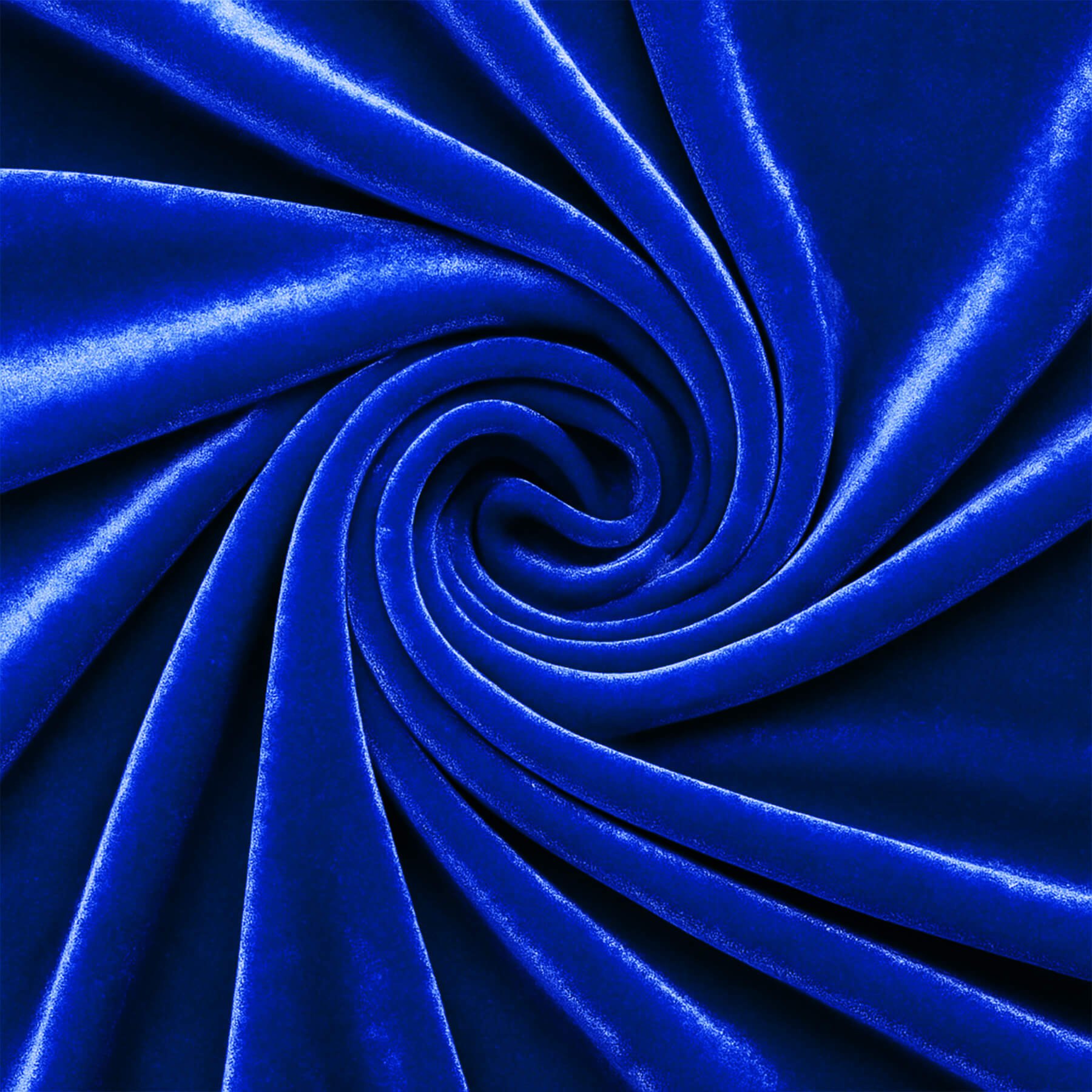 Velours Stretch Stof Kobalt