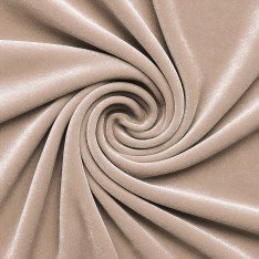 Stretch Velvet Fabric Dark Beige