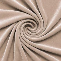 Velours Stretch Stof Donker Beige