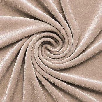 Tessuto Velluto Stretch Beige Scuro