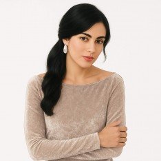 Velours Stretch Stof Donker Beige Velours Stretch Stof Donker Beige