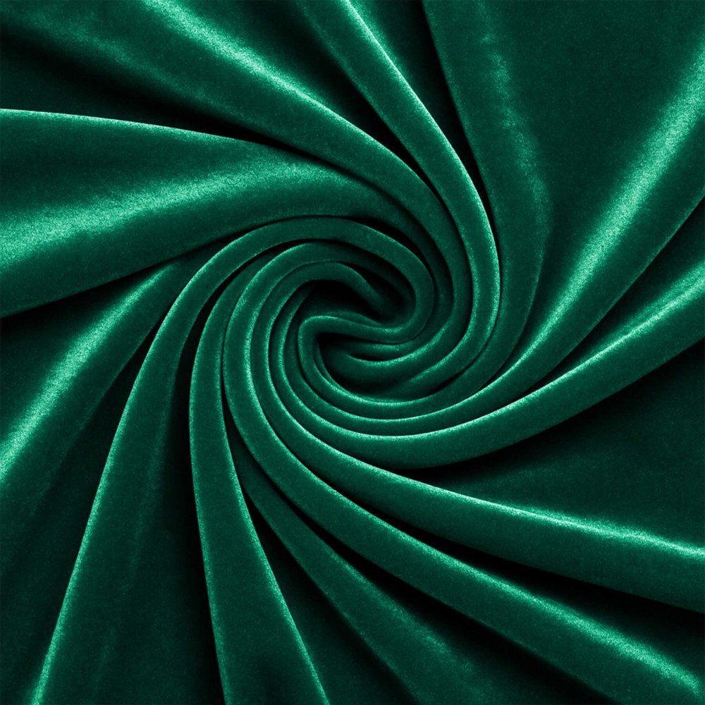 Tissu Velours Élastique Vert Foncé Tissu Velours Élastique Vert Foncé