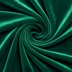 Stretch Velvet Fabric Dark Green