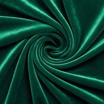 Tessuto Velluto Stretch Verde Scuro