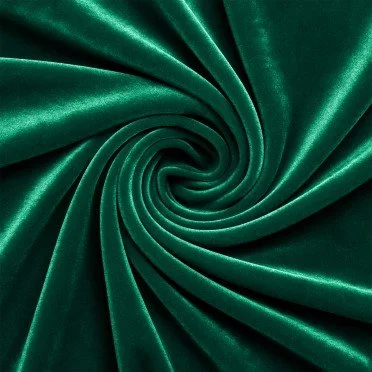 Velours Stretch Stof Donker Groen - (Mode Stoffen)