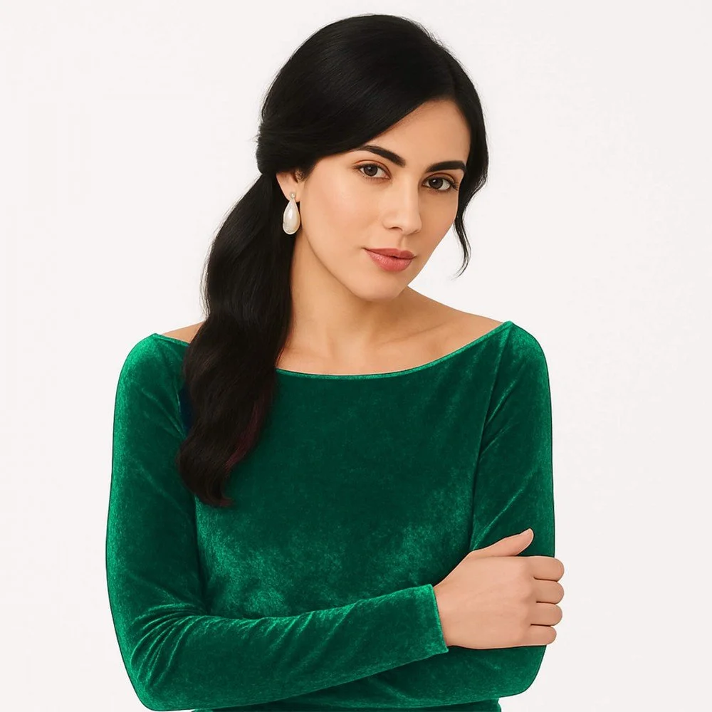 Velours Stretch Stof Donker Groen Velours Stretch Stof Donker Groen - (Mode Stoffen)