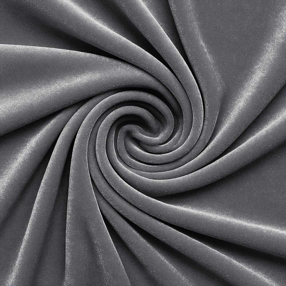 Tissu Velours Élastique Gris Foncé Tissu Velours Élastique Gris Foncé