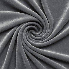 Stretch Velvet Fabric Dark Grey