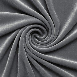 Tissu Velours Élastique Gris Foncé