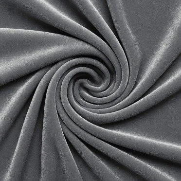 Tissu Velours Élastique Gris Foncé - (Tissus De Mode)
