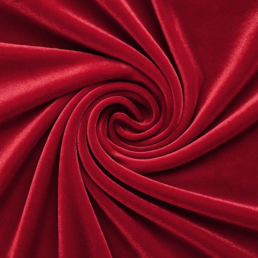 Tissu Velours Élastique Rouge Foncé Tissu Velours Élastique Rouge Foncé
