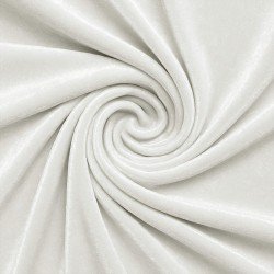 Tissu Velours Élastique Écru