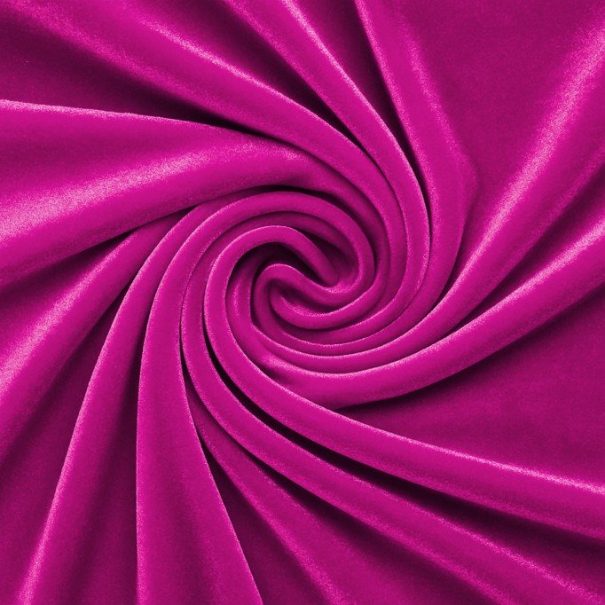 Stretchsamt Stoff Fuchsia - (Modestoffe)
