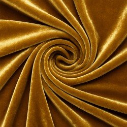 Tissu Velours Élastique Or Bronze