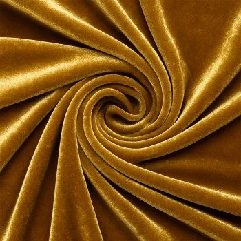 Tessuto Velluto Stretch Oro Bronzo 