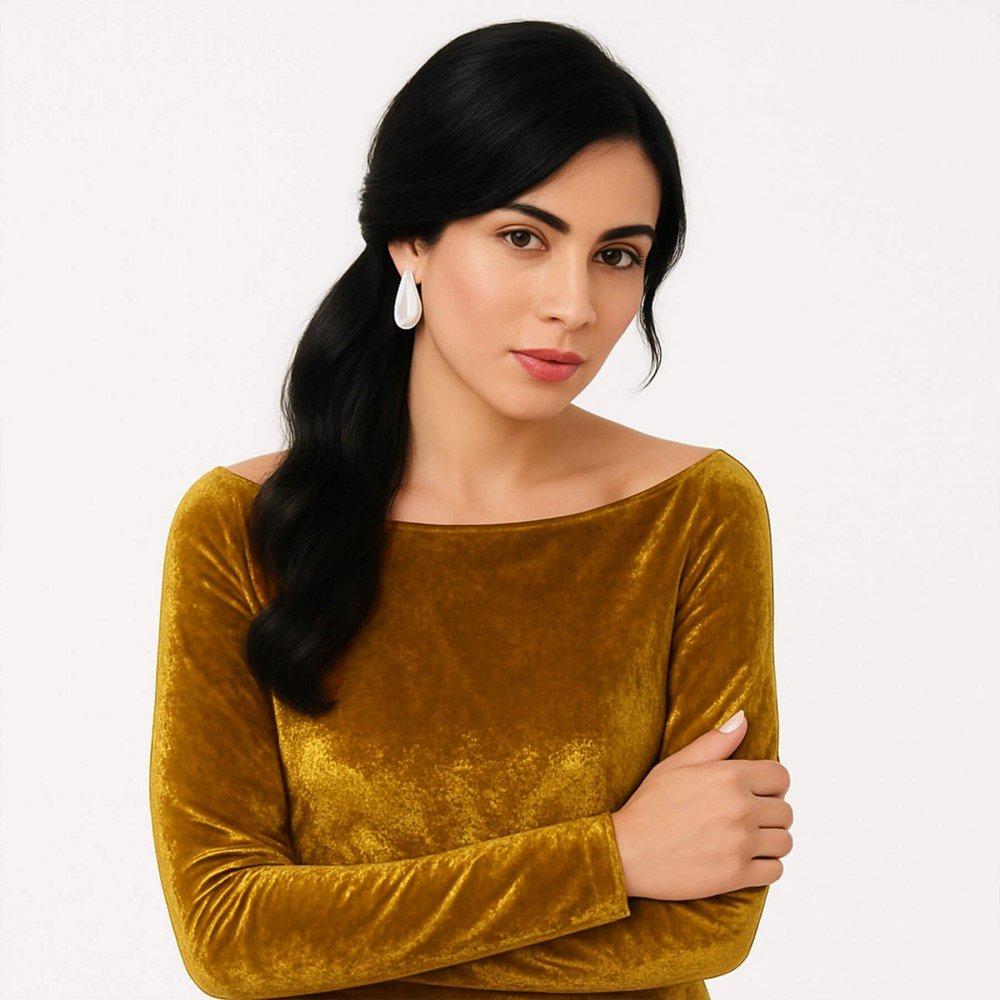 Tissu Velours Élastique Or Bronze - (Tissus De Mode)
