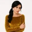 Velours Stretch Stof Goud Brons - (Modestoffen)