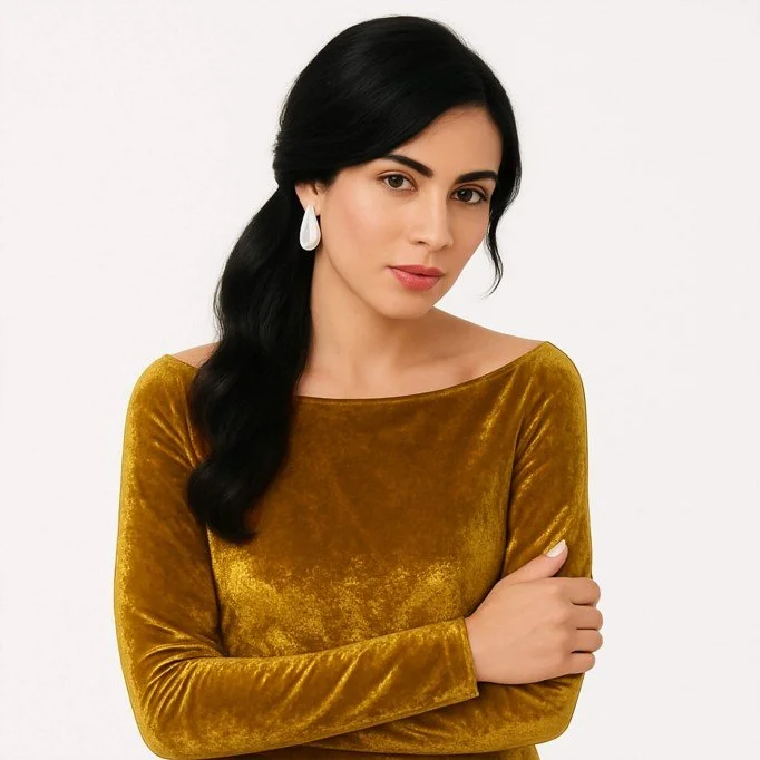 Velours Stretch Stof Goud Brons - (Modestoffen)