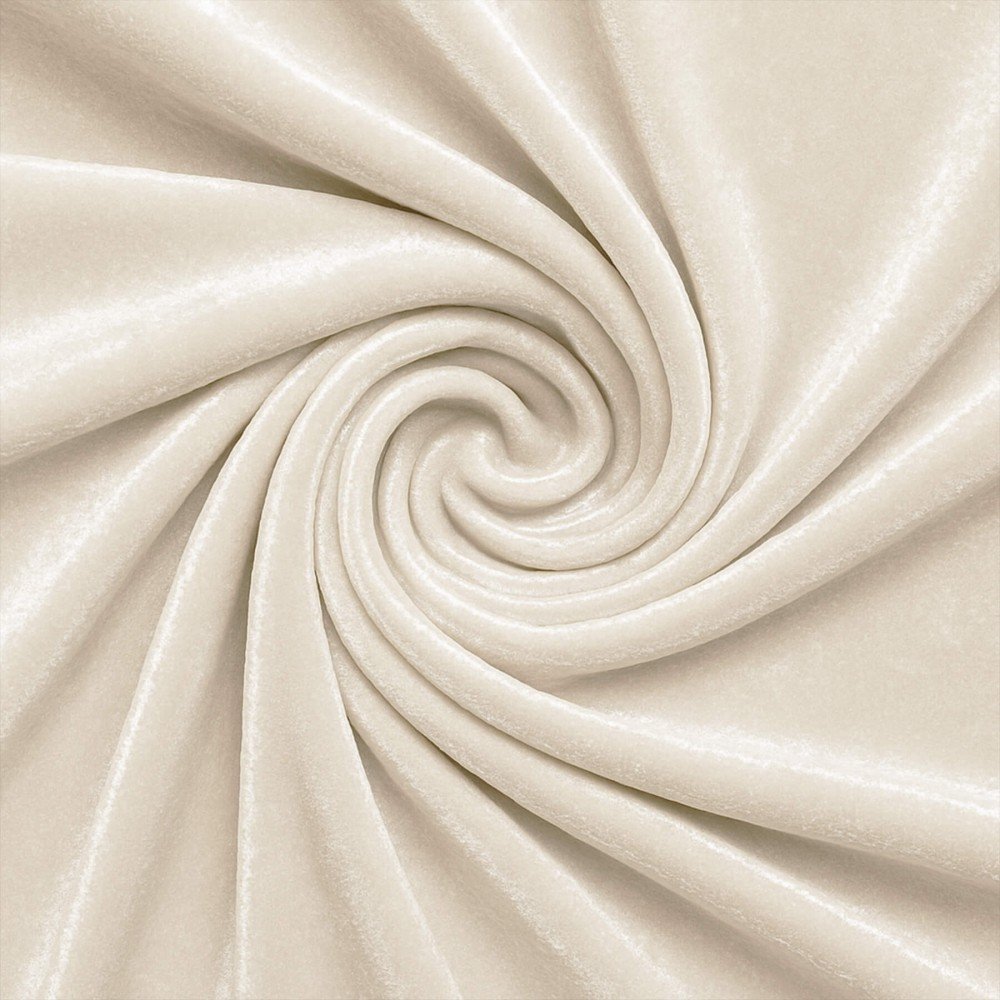 Tissu Velours Élastique Crème Beige Tissu Velours Élastique Crème Beige