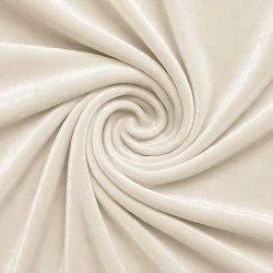 Fløjl Stretch Stof Creme Beige
