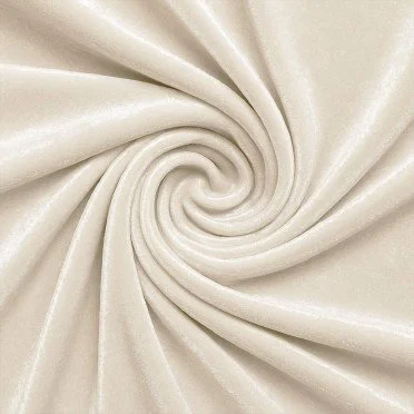 Fløjl Stretch Stof Lys Beige - (Fashion Stoffer)