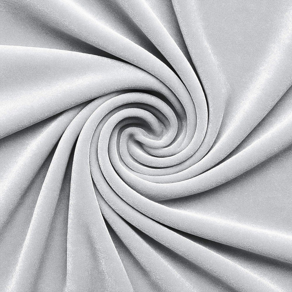 Tissu Velours Élastique Gris Clair Tissu Velours Élastique Gris Clair