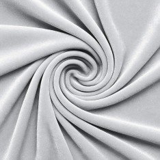 Stretch Velvet Fabric Light Grey