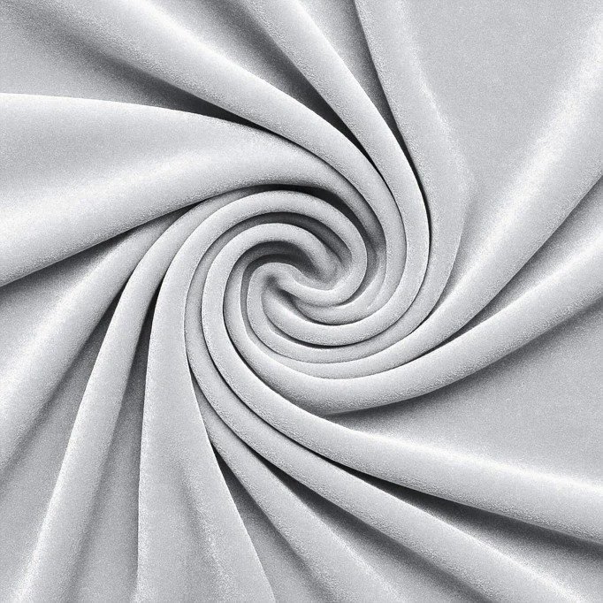 Stretch Velvet Fabric Light Grey - (Fashion Fabrics)