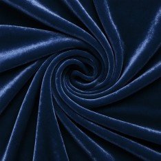 Stretch Velvet Fabric Navy