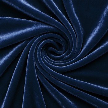 Fløjl Stretch Stof Navy