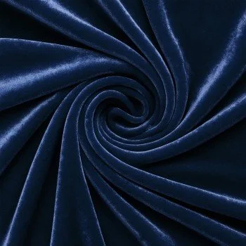 Tessuto Velluto Stretch Marina