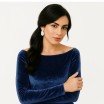Stretch Velvet Fabric Navy - (Fashion Fabrics)