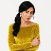 Stretch Velvet Fabric Ocher  - (Stretch Velvet Fabric)