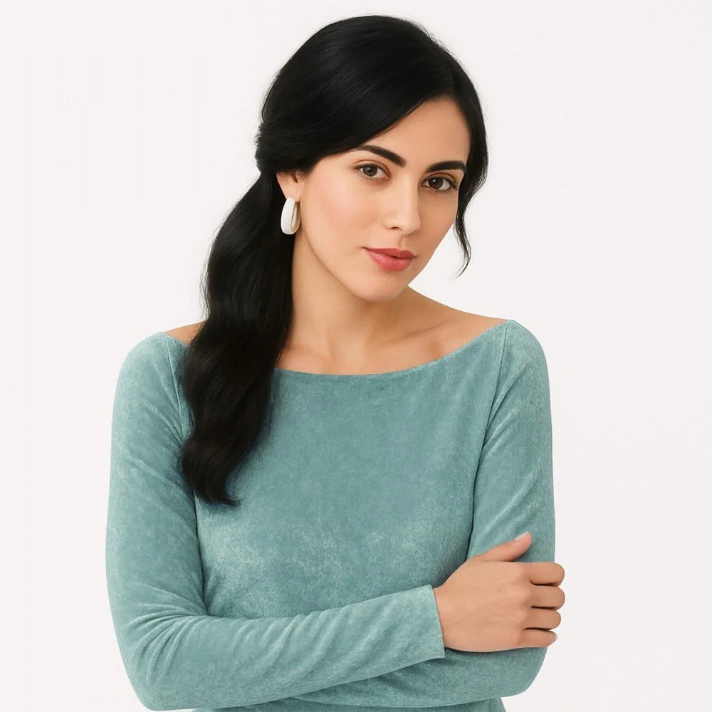 Velours Stretch Stof Oud Groen Velours Stretch Stof Oud Groen - (Mode Stoffen)