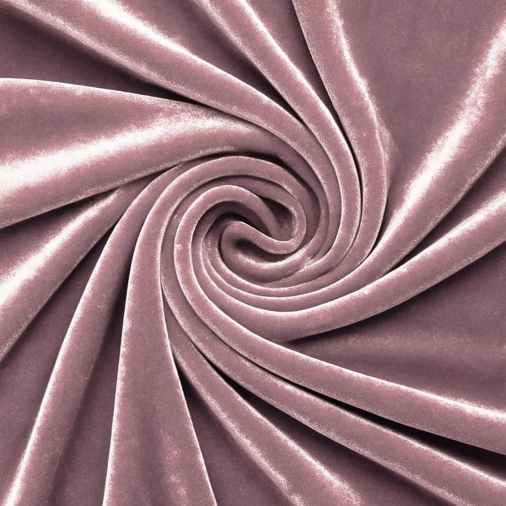 Velours Stretch Stof Oud Roze
