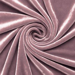 Tissu Velours Élastique Vieux Rose