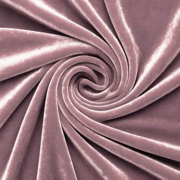 Tessuto Velluto Stretch Rosa Antico