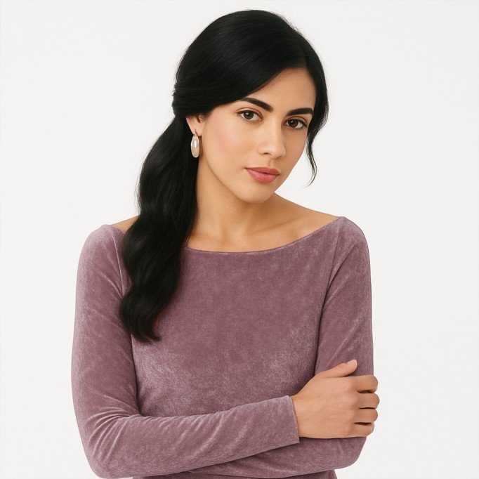 Tissu Velours Élastique Vieux Rose - (Tissus De Mode)