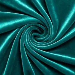 Tissu Velours Élastique Vert Essence