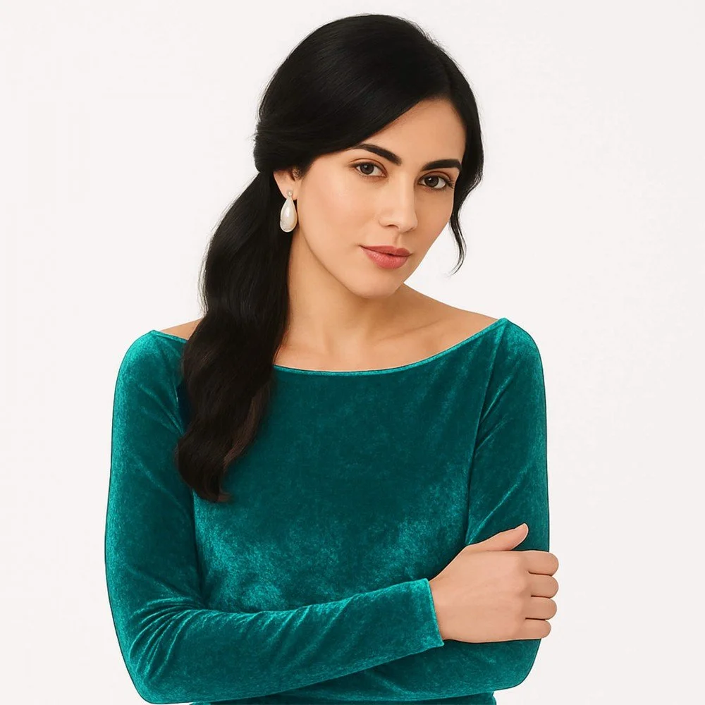 Tissu Velours Élastique Vert Essence Tissu Velours Élastique Vert Essence - (Tissus De Mode)