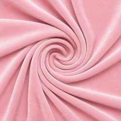 Tissu Velours Élastique Rose