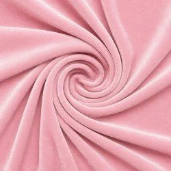 Tissu Velours Élastique Rose