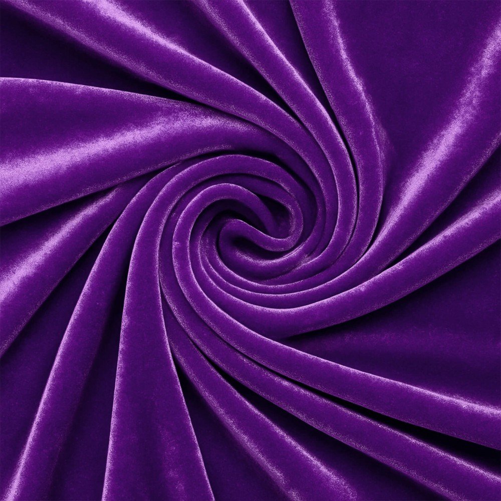 Tissu Velours Élastique Violet Tissu Velours Élastique Violet
