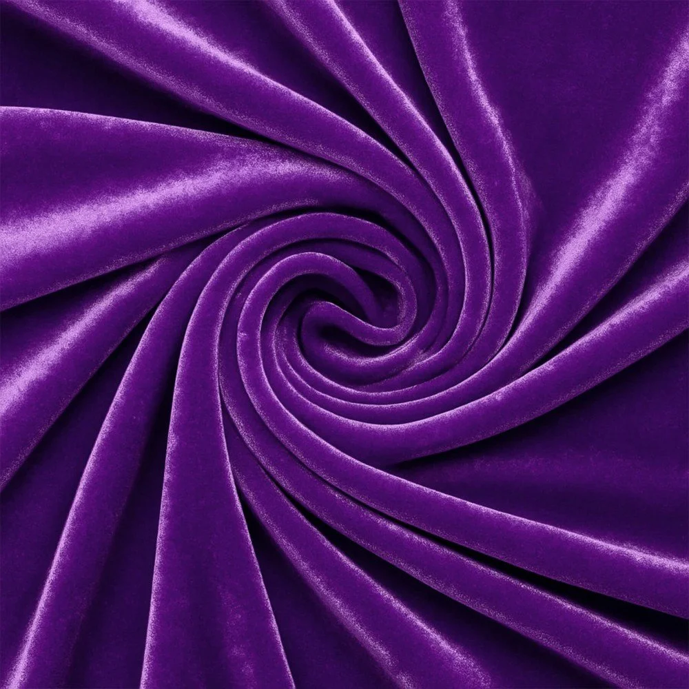 Velours Stretch Stof Paars