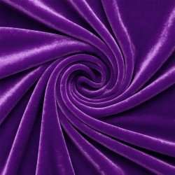 Tissu Velours Élastique Violet