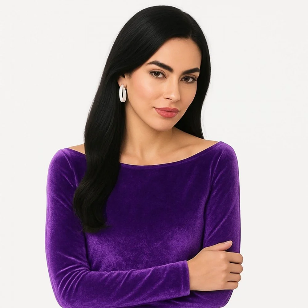 Stretch Velvet Fabric Purple - (Fashion Fabrics)