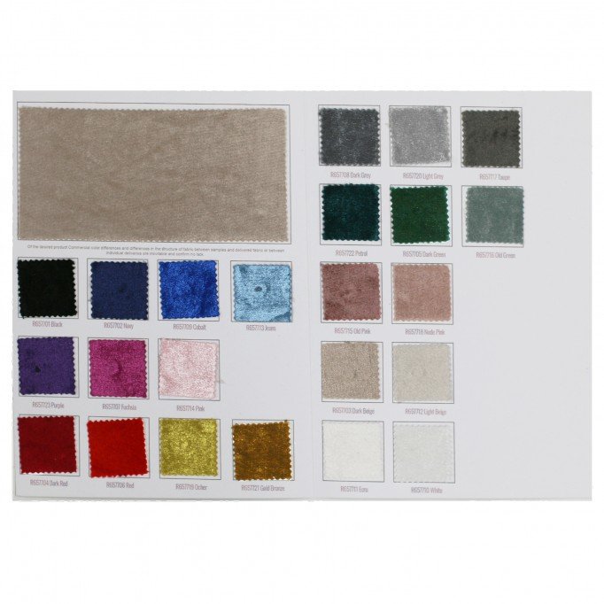 Tissu Velours Élastique Carte D'échantillon - (Tissus De Mode)