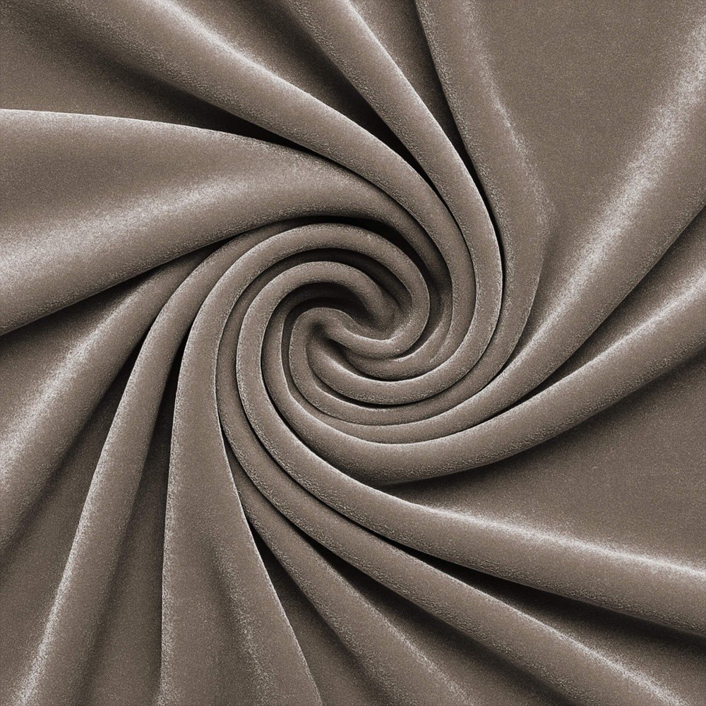 Tissu Velours Élastique Taupe Tissu Velours Élastique Taupe